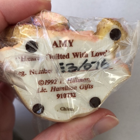 Cherished Teddies Amy Bear Hearts Quilted with Love - Picture 4 of 6